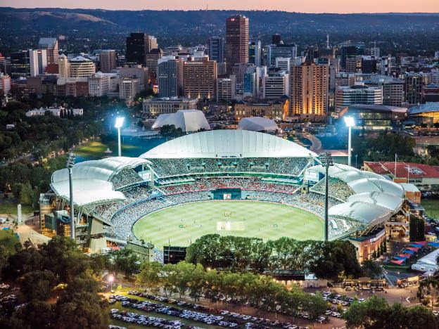 Adelaide Oval at sunset, South Australia credit Hiro Ishino