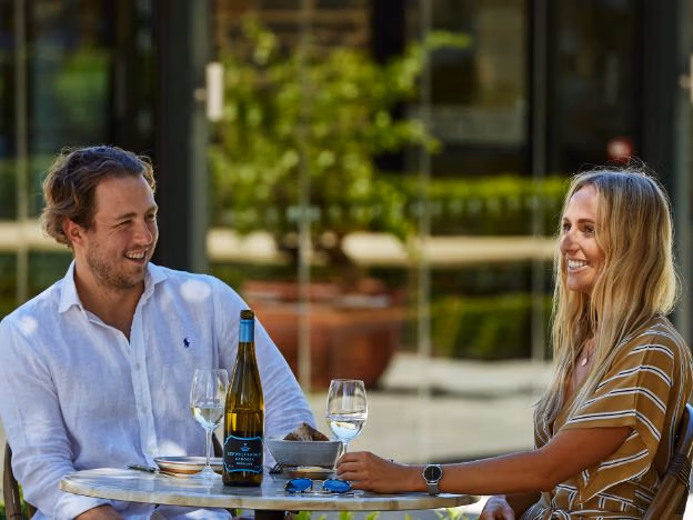 Seppeltsfield Outdoor dining Fino Restaurant, South Australia credit Seppeltsfield