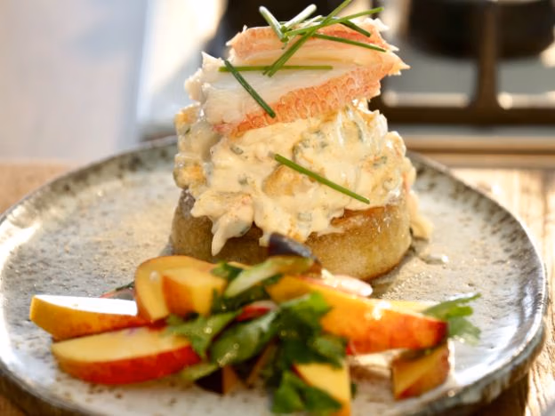 Lobster crumpets at Berrima Vault house