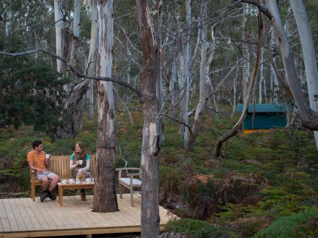Relaxing in the wilderness with The Maria Island Walk